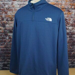 The North Face Fleece Pullover Sweatshirt Lightweight Stretch Blue Mens XL